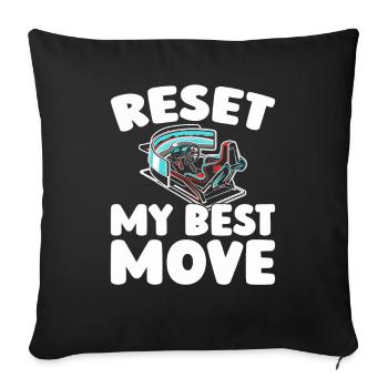 Sim Racing - Housse de coussin décorative 45 x 45 cm - noir - Devant