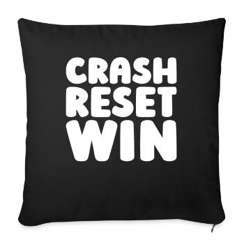 Sim Racing - Housse de coussin décorative 45 x 45 cm - noir - Devant