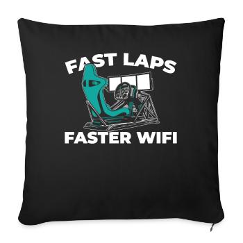 Sim Racing - Sofakissenbezug 45 x 45 cm - Schwarz - Vorne