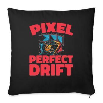 Sim Racing - Housse de coussin décorative 45 x 45 cm - noir - Devant