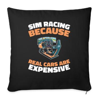Sim Racing - Sofakissenbezug 45 x 45 cm - Schwarz - Vorne