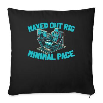 Sim Racing - Housse de coussin décorative 45 x 45 cm - noir - Devant