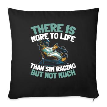 Sim Racing - Sofa pillowcase 17,3'' x 17,3'' (45 x 45 cm) - black - Front