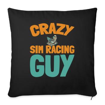 Sim Racing - Sofa pillowcase 17,3'' x 17,3'' (45 x 45 cm) - black - Front