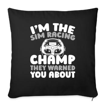 Sim Racing - Sofakissenbezug 45 x 45 cm - Schwarz - Vorne