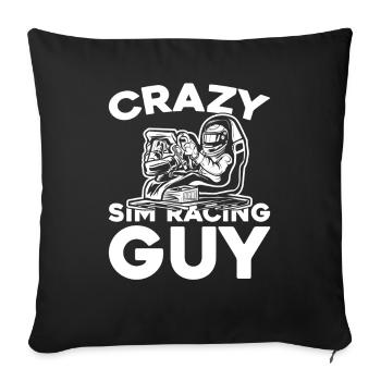Sim Racing - Sofa pillowcase 17,3'' x 17,3'' (45 x 45 cm) - black - Front