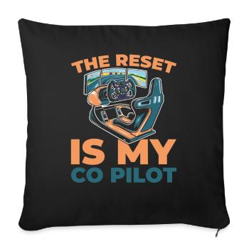 Sim Racing - Sofa pillowcase 17,3'' x 17,3'' (45 x 45 cm) - black - Front