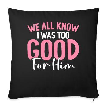 Drôle divorce divorce fête célébration était trop bon - Housse de coussin décorative 45 x 45 cm - noir - Devant