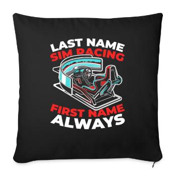 Sim Racing - Sofakissenbezug 45 x 45 cm - Schwarz - Vorne