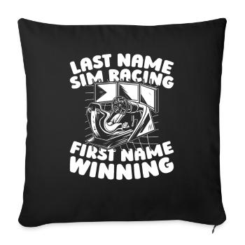 Sim Racing - Sofakissenbezug 45 x 45 cm - Schwarz - Vorne