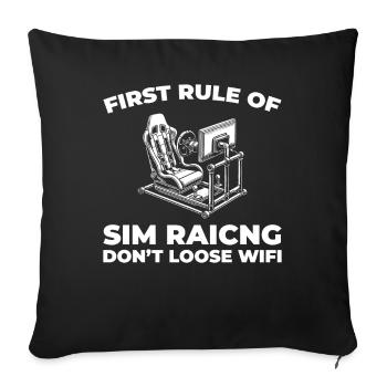 Sim Racing - Sofa pillowcase 17,3'' x 17,3'' (45 x 45 cm) - black - Front