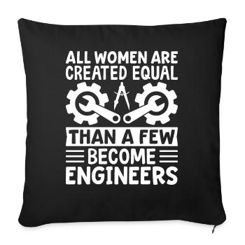 Les femmes deviennent ingénieures Elèves ingénieurs Liebha - Housse de coussin décorative 45 x 45 cm - noir - Devant