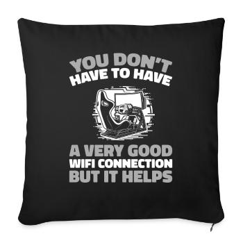 Sim Racing - Sofa pillowcase 17,3'' x 17,3'' (45 x 45 cm) - black - Front