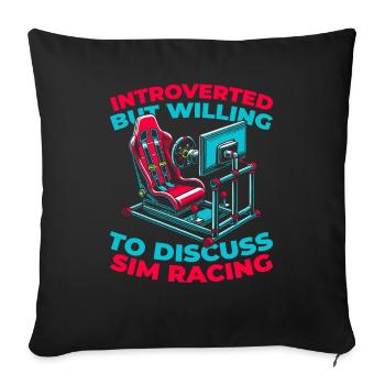 Sim Racing - Sofakissenbezug 45 x 45 cm - Schwarz - Vorne