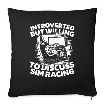 Sim Racing - Sofakissenbezug 45 x 45 cm - Schwarz - Vorne