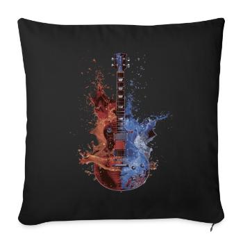 Gitarre - Sofakissenbezug 45 x 45 cm - Schwarz - Vorne