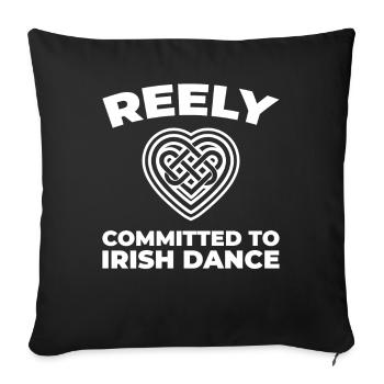 Irish Dance Irischer Tanz - Sofakissenbezug 45 x 45 cm - Schwarz - Vorne