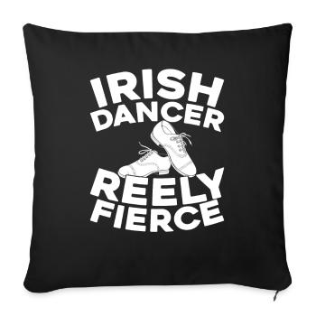Irish Dance Irischer Tanz - Sofa pillowcase 17,3'' x 17,3'' (45 x 45 cm) - black - Front
