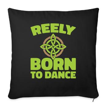 Irish Dance Irischer Tanz - Sofa pillowcase 17,3'' x 17,3'' (45 x 45 cm) - black - Front
