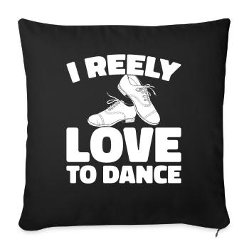 Irish Dance Irischer Tanz - Sofa pillowcase 17,3'' x 17,3'' (45 x 45 cm) - black - Front