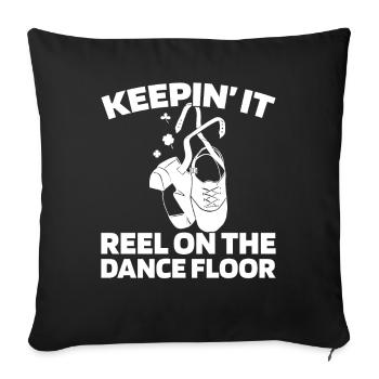 Irish Dance Irischer Tanz - Sofa pillowcase 17,3'' x 17,3'' (45 x 45 cm) - black - Front