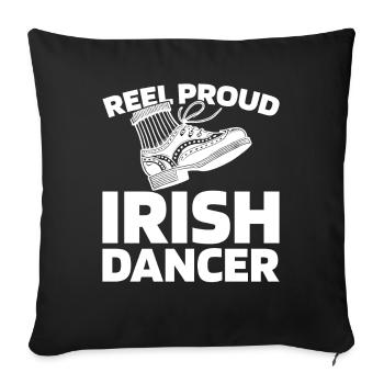 Irish Dance Irischer Tanz - Sofakissenbezug 45 x 45 cm - Schwarz - Vorne