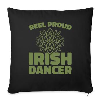Irish Dance Irischer Tanz - Sofa pillowcase 17,3'' x 17,3'' (45 x 45 cm) - black - Front