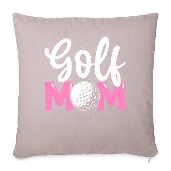 Golfmama Golfspieler Golfspielerin Golferin - Sofakissenbezug 45 x 45 cm - helles Taupe - Vorne