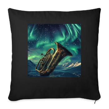 Tuba - Sofakissenbezug 45 x 45 cm - Schwarz - Vorne
