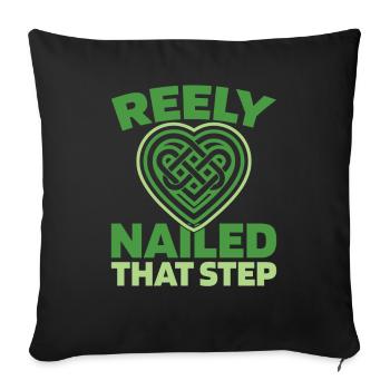 Irish Dance Irischer Tanz - Sofakissenbezug 45 x 45 cm - Schwarz - Vorne