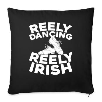 Irish Dance Irischer Tanz - Sofakissenbezug 45 x 45 cm - Schwarz - Vorne