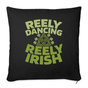 Irish Dance Irischer Tanz - Sofakissenbezug 45 x 45 cm - Schwarz - Vorne