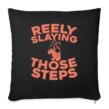 Irish Dance Irischer Tanz - Sofa pillowcase 17,3'' x 17,3'' (45 x 45 cm) - black - Front