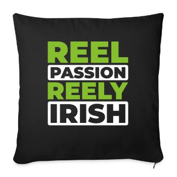 Irish Dance Irischer Tanz - Sofakissenbezug 45 x 45 cm - Schwarz - Vorne