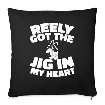 Irish Dance Irischer Tanz - Sofa pillowcase 17,3'' x 17,3'' (45 x 45 cm) - black - Front