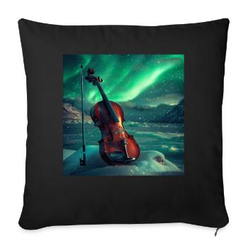 Violine - Sofakissenbezug 45 x 45 cm - Schwarz - Vorne