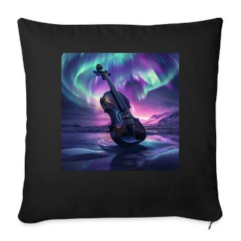 Violine - Sofakissenbezug 45 x 45 cm - Schwarz - Vorne