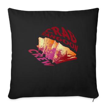 Crab Rangoon Crew Asian Food - Sofa pillowcase 17,3'' x 17,3'' (45 x 45 cm) - black - Front
