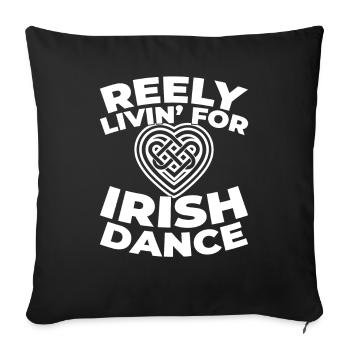 Irish Dance Irischer Tanz - Sofa pillowcase 17,3'' x 17,3'' (45 x 45 cm) - black - Front