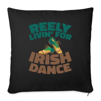Irish Dance Irischer Tanz - Sofa pillowcase 17,3'' x 17,3'' (45 x 45 cm) - black - Front