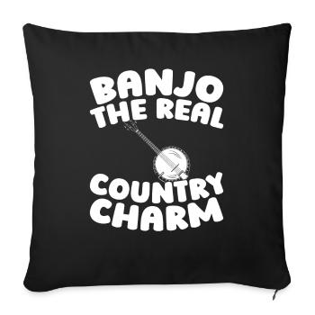 Banjo - Sofa pillowcase 17,3'' x 17,3'' (45 x 45 cm) - black - Front