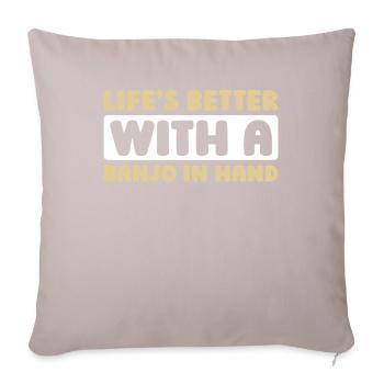 Banjo - Sofa pillowcase 17,3'' x 17,3'' (45 x 45 cm) - light taupe - Front