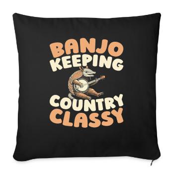 Banjo - Sofa pillowcase 17,3'' x 17,3'' (45 x 45 cm) - black - Front