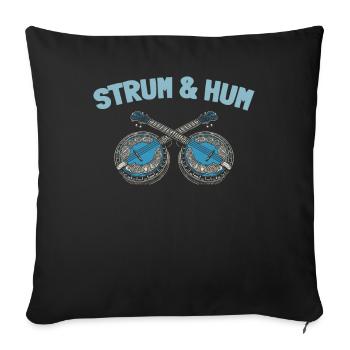 Banjo - Sofa pillowcase 17,3'' x 17,3'' (45 x 45 cm) - black - Front