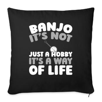 Banjo - Sofa pillowcase 17,3'' x 17,3'' (45 x 45 cm) - black - Front