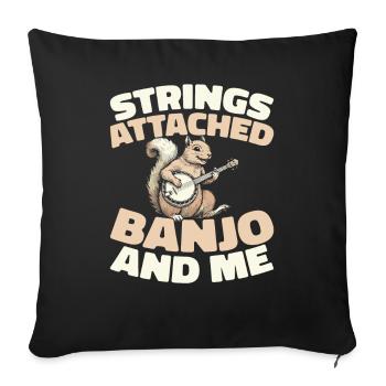 Banjo - Sofa pillowcase 17,3'' x 17,3'' (45 x 45 cm) - black - Front