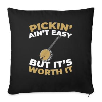 Banjo - Sofa pillowcase 17,3'' x 17,3'' (45 x 45 cm) - black - Front