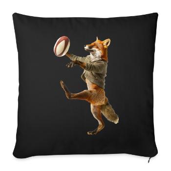 Fuchs - Sofakissenbezug 45 x 45 cm - Schwarz - Vorne
