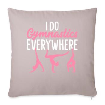 I do gymnastics everywhere Gymnast Acrobat - Sofa pillowcase 17,3'' x 17,3'' (45 x 45 cm) - light taupe - Front