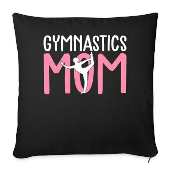 Gymnastik Mama Turnerin Akrobatin Mama - Sofakissenbezug 45 x 45 cm - Schwarz - Vorne